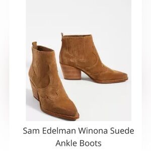 Sam Edelman Tan Suede Ankle Boots